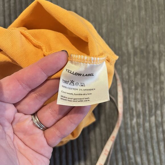 Yellow the Label Sweatshirt Womens XS Cropped Relaxed Fit Made in Canada - Picture 5 of 7